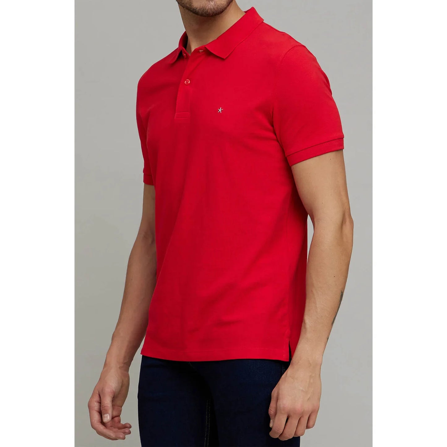 Pink Solid Cotton Polo