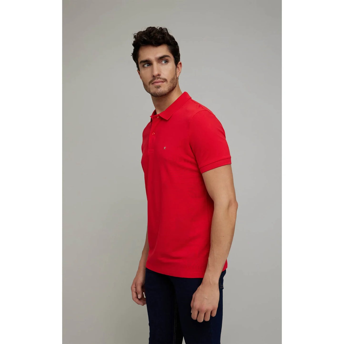 Pink Solid Cotton Polo