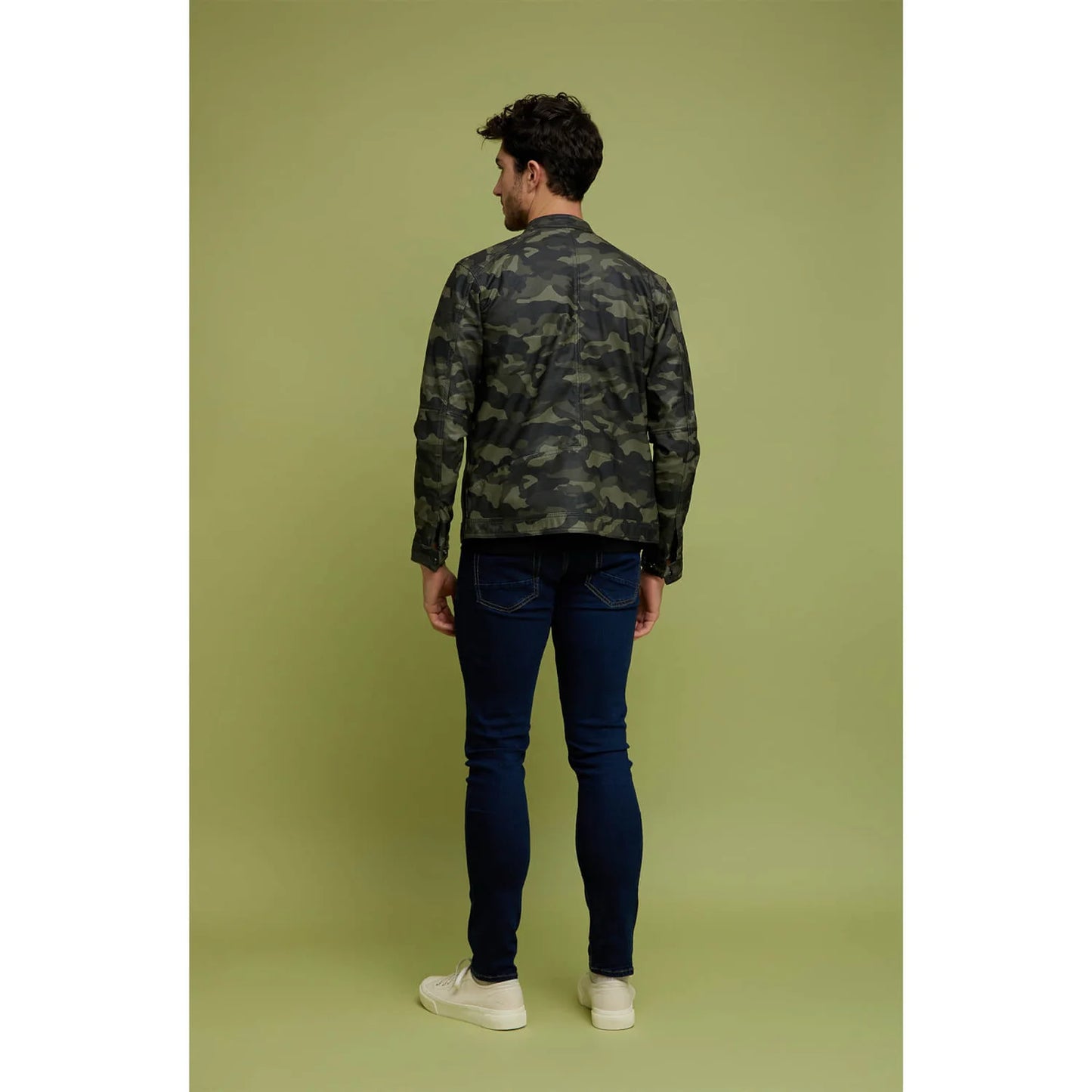 Green Camouflage Polyester Jacket