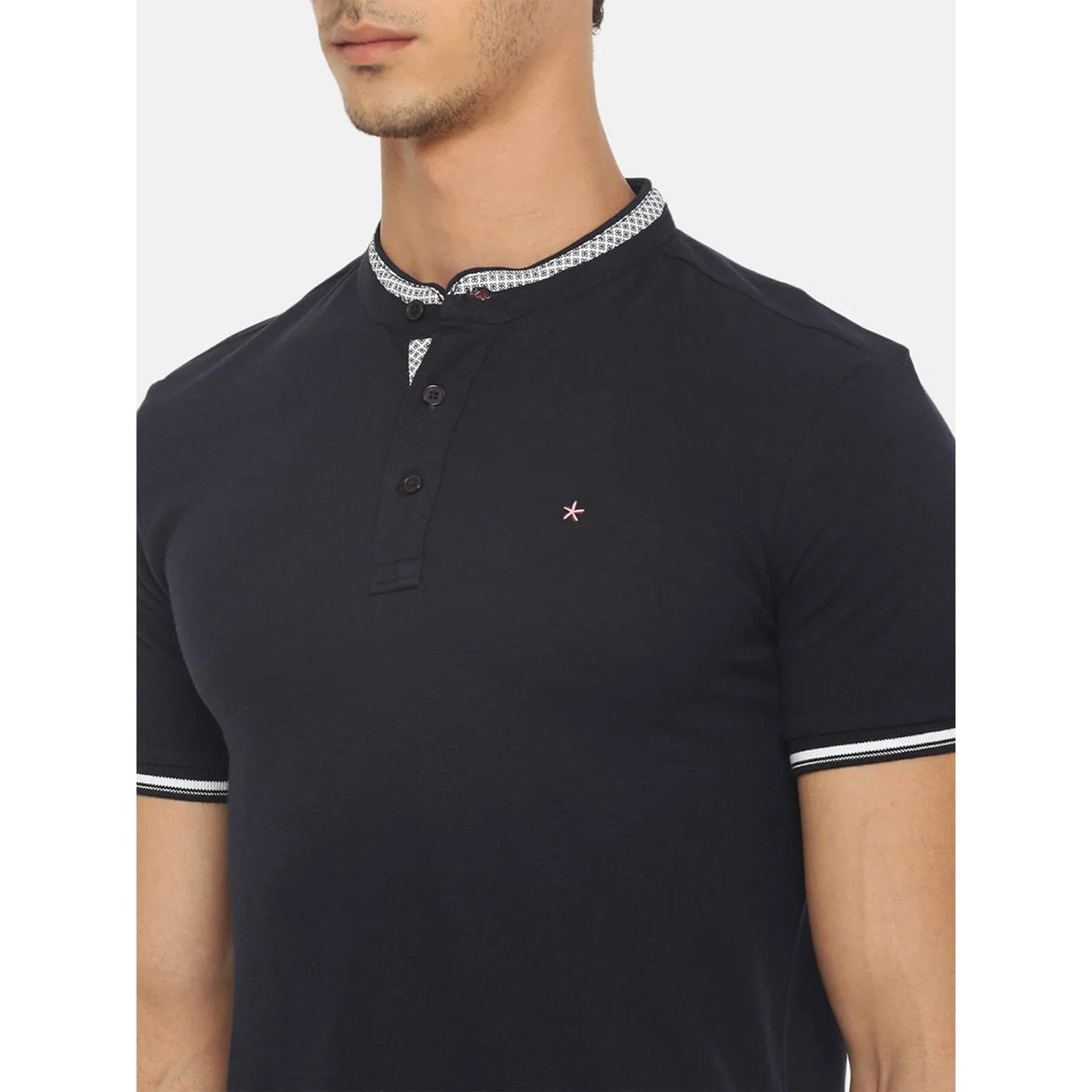 White Solid Cotton Polo