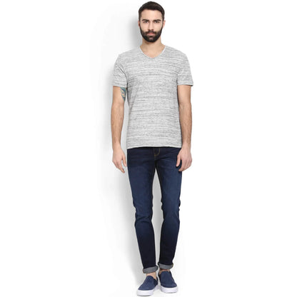 Grey Solid Cotton T-Shirt