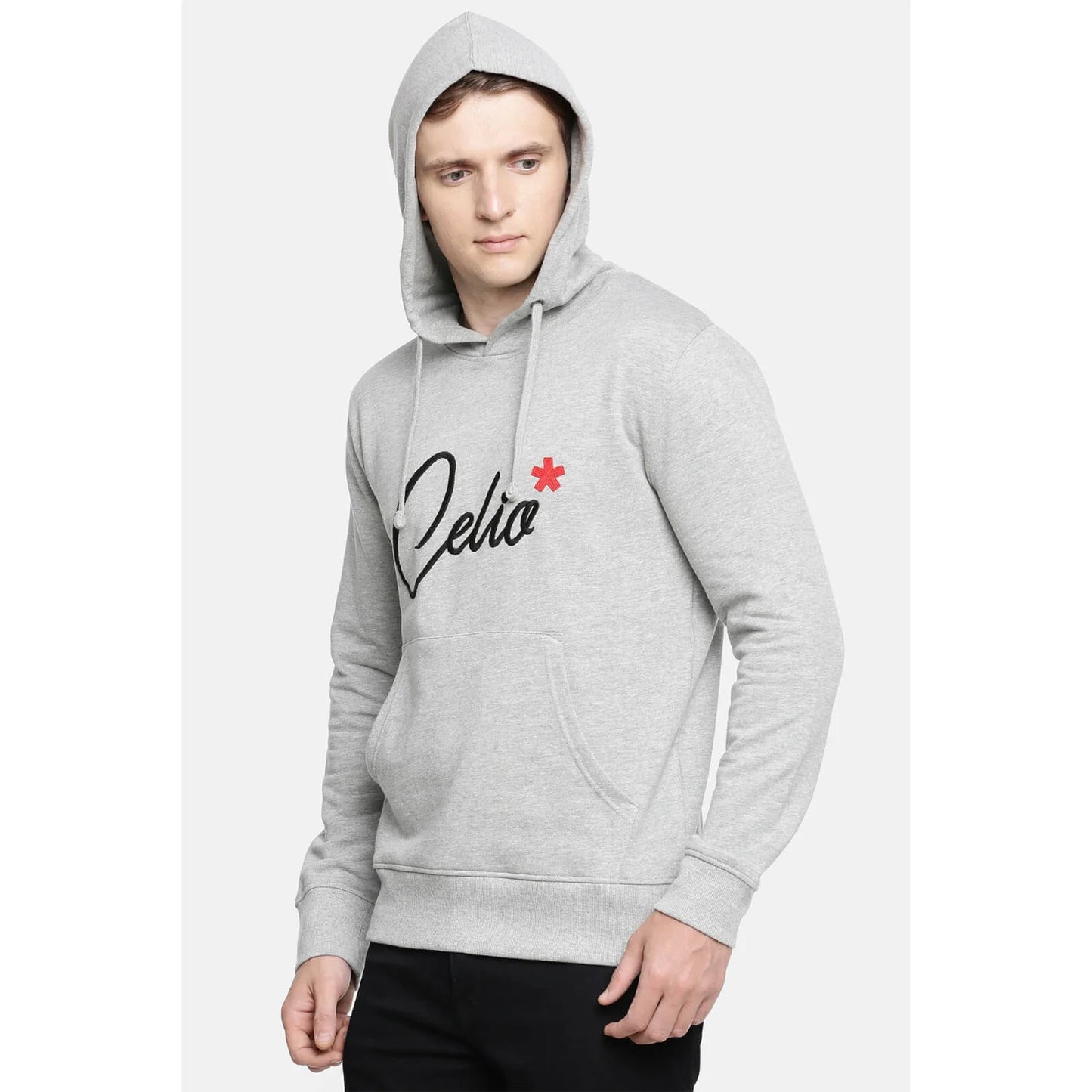 Grey Melange Cotton Sweatshirt