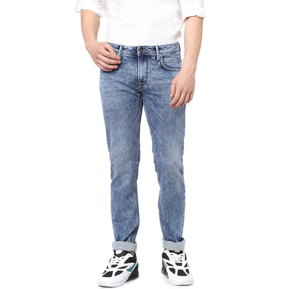 Blue Straight Slim Fit Jeans