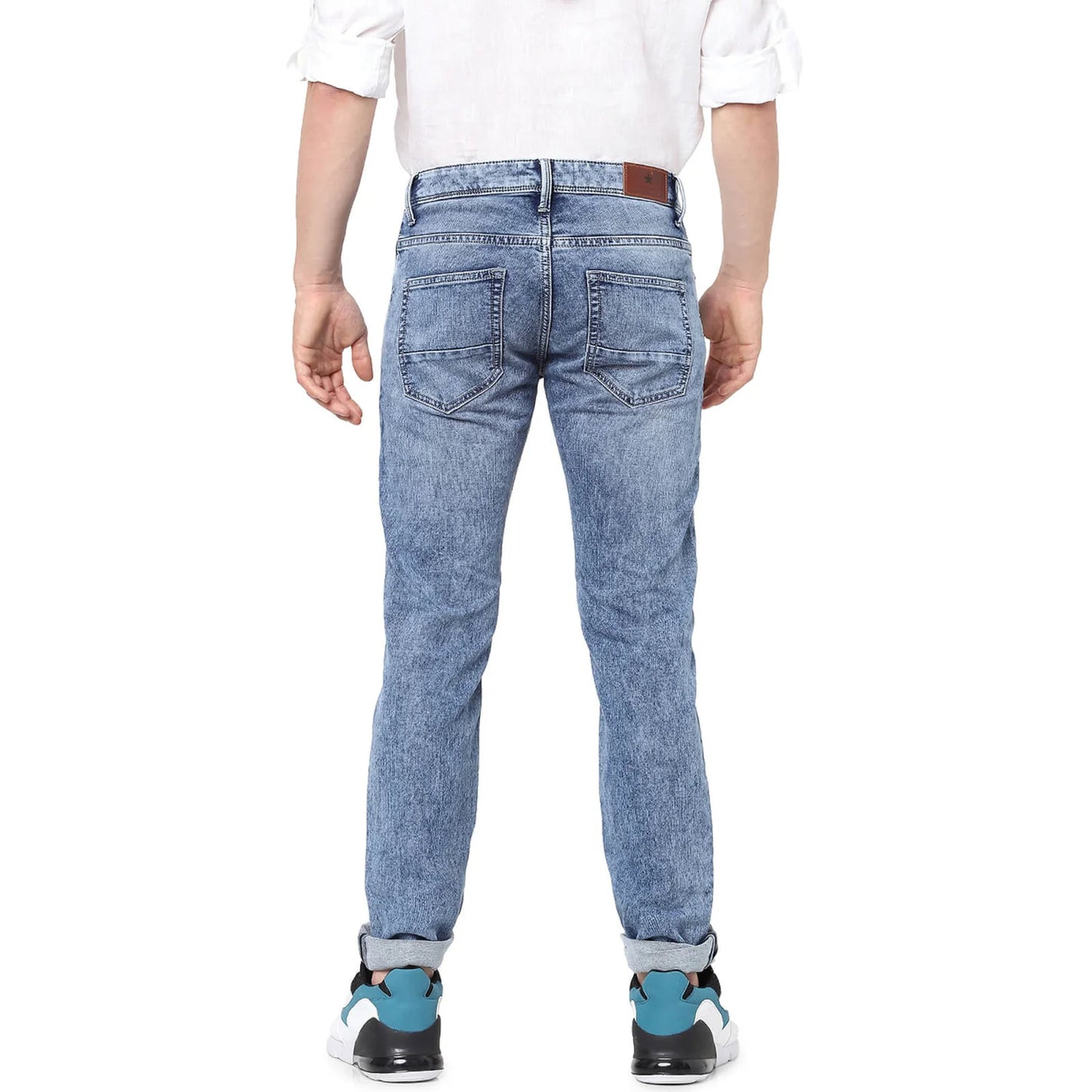 Blue Straight Slim Fit Jeans