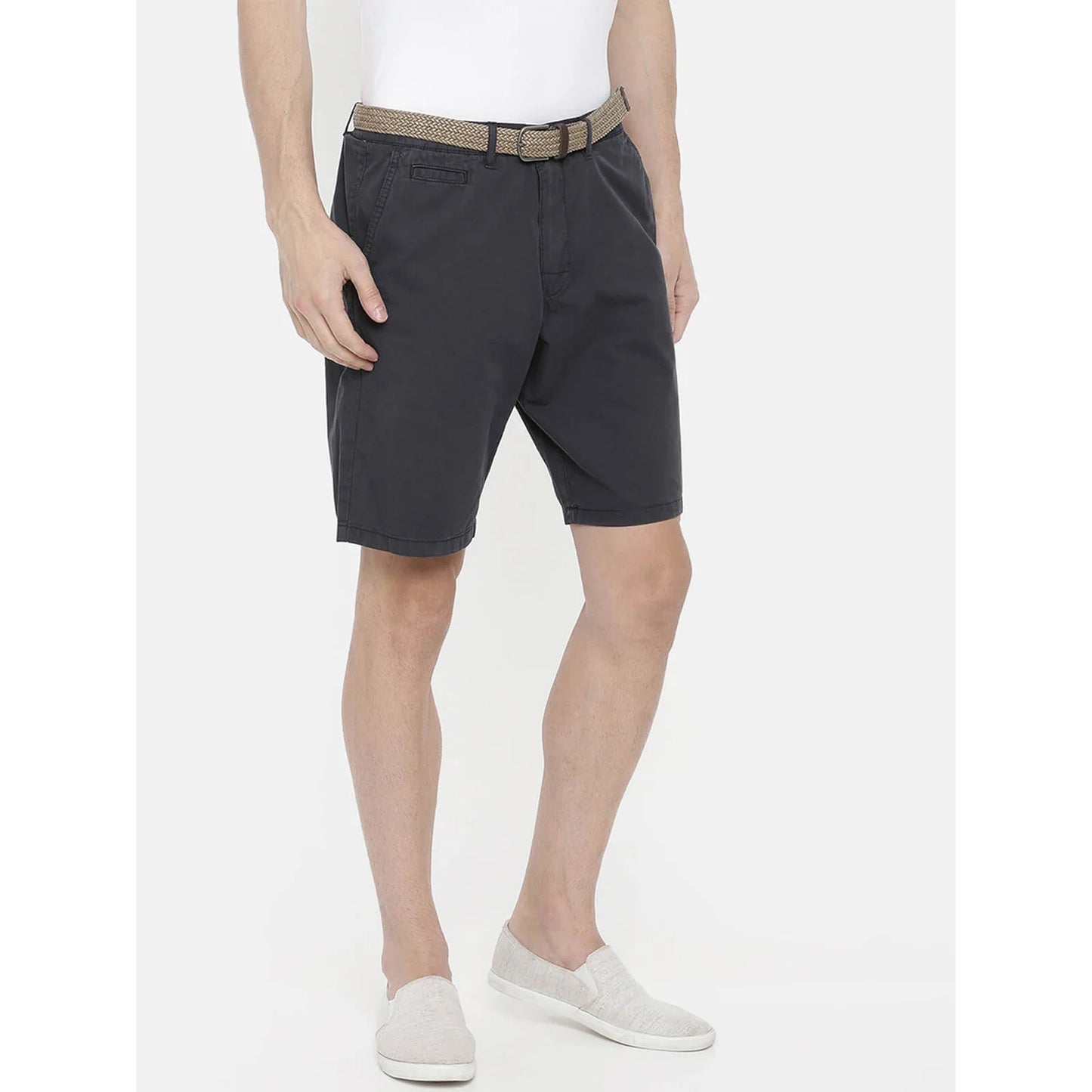 Navy Blue Regular Fit Shorts