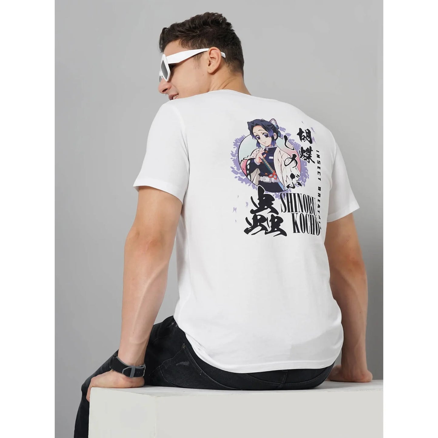 Demon Slayer - Optical White Printed Cotton T-shirt