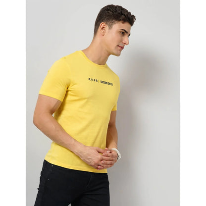 Demon Slayer - Yellow Printed Cotton T-shirt