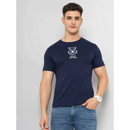 Demon Slayer - Navy Printed Cotton T-shirt