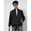Celio* Solid Regular Fit Cotton-Poly-Blend Black Jacket