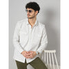 Celio* Solid Regular Fit Poly-Blend White Shirt