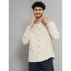 Celio* Solid Regular Fit Cotton Beige Shirt