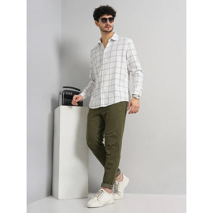 White Checked Cotton Shirt