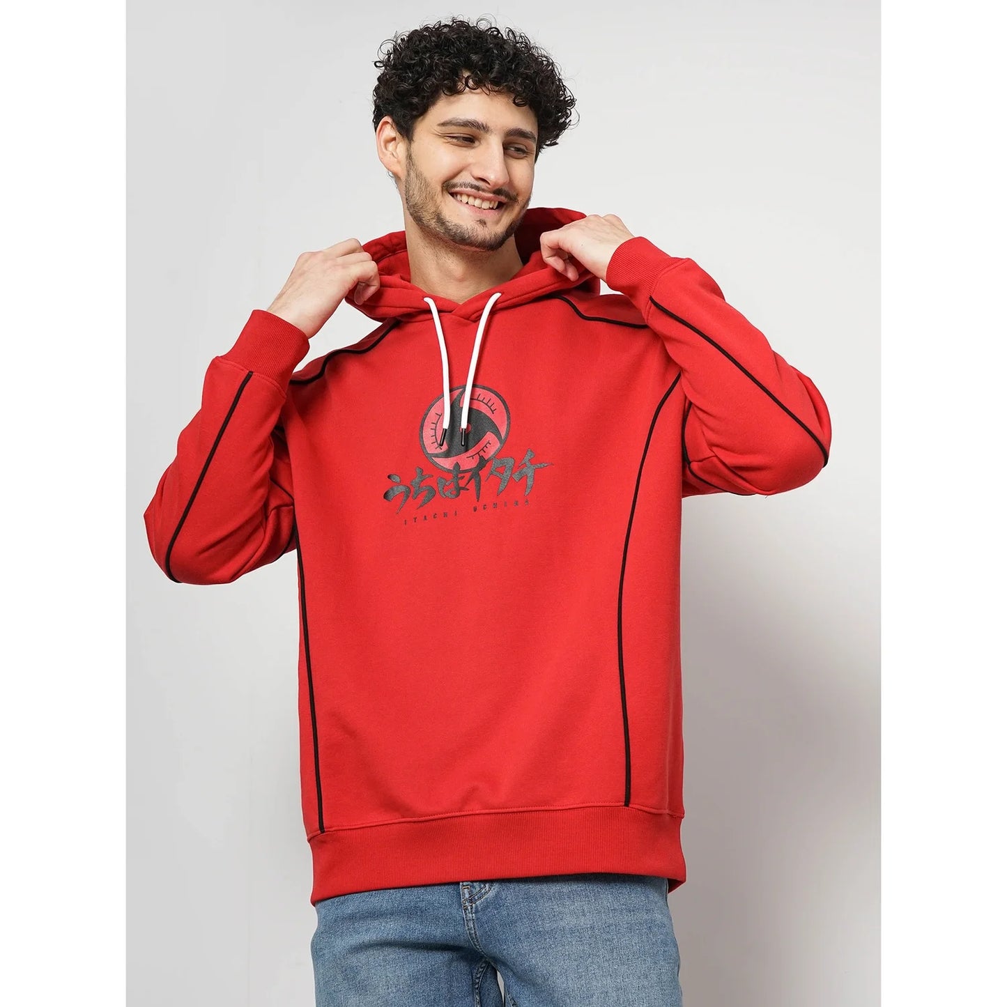 Naruto - Red Cotton Printed Sweatshirt