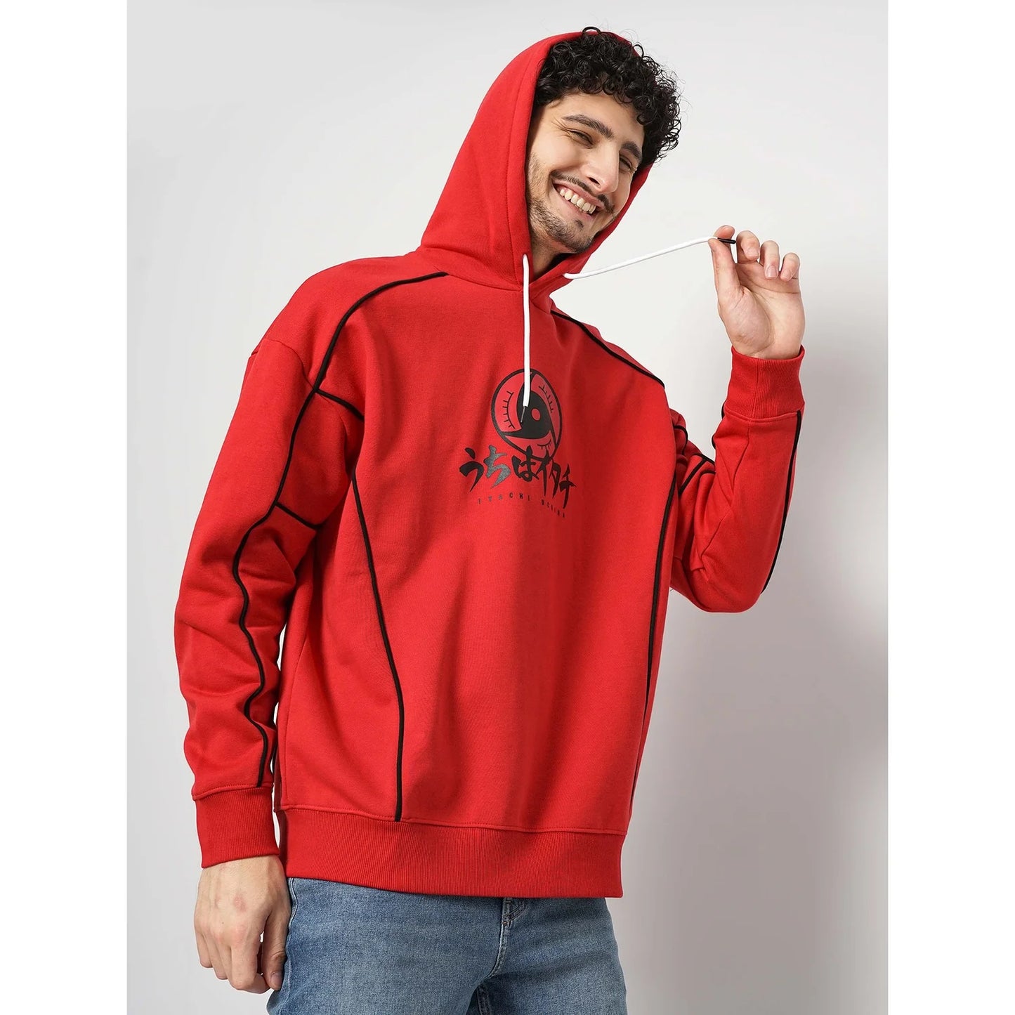 Naruto - Red Cotton Printed Sweatshirt