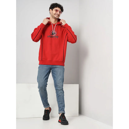 Naruto - Red Cotton Printed Sweatshirt