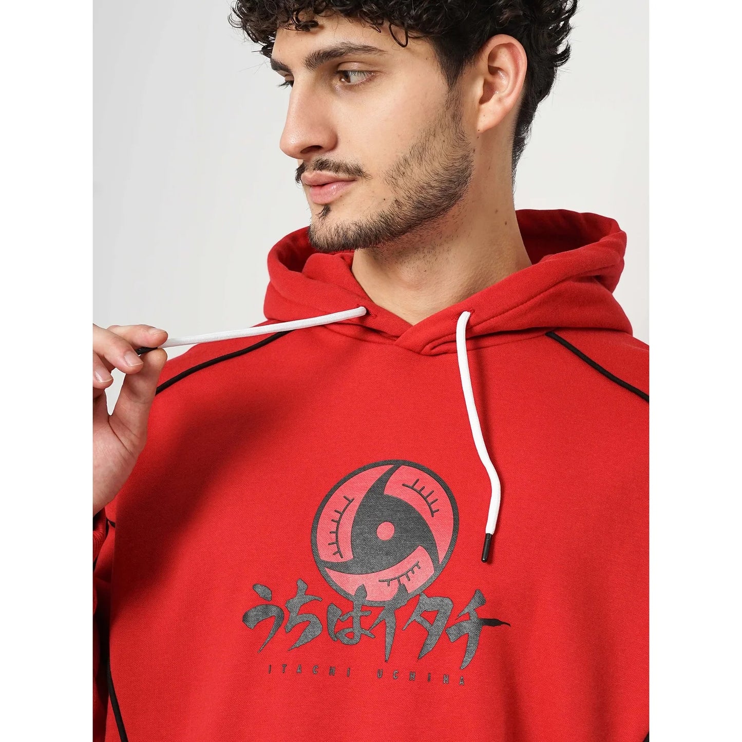 Naruto - Red Cotton Printed Sweatshirt