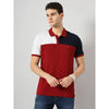 Celio* Colourblock Regular Fit Cotton Red T-Shirt