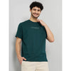 Celio* Printed Regular Fit Cotton Green T-Shirt