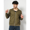 Celio* Solid Regular Fit Cotton-Poly-Blend Olive Jacket