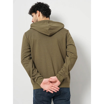 Olive Solid Cotton-Poly-Blend Jacket