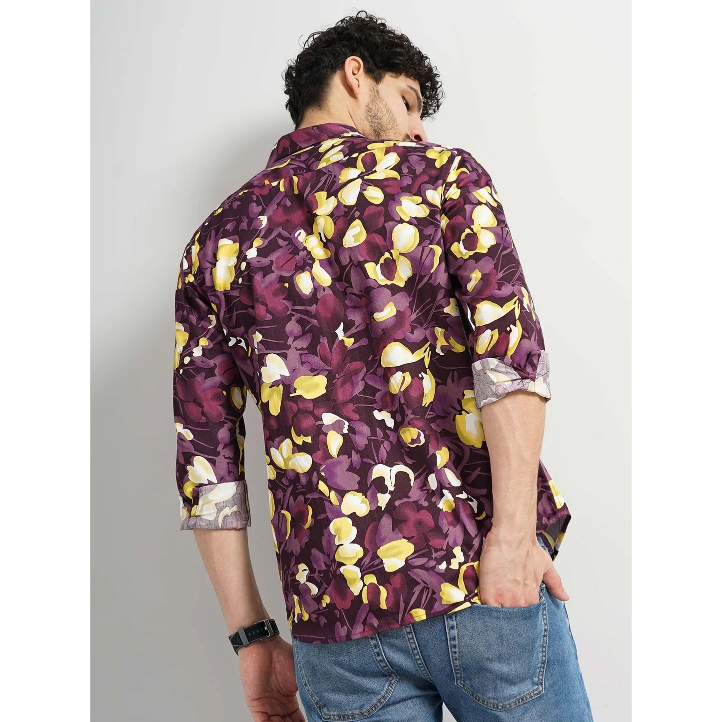 Cream Floral Cotton Shirt