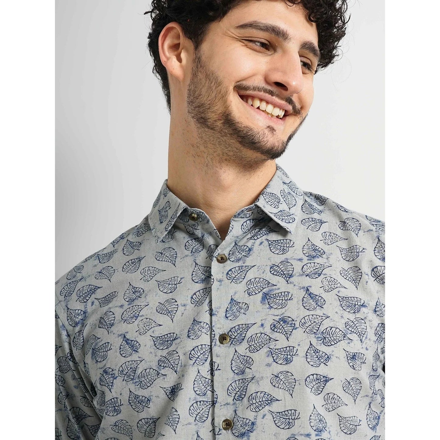 Green Printed Cotton Shirt