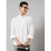 Celio* Solid Regular Fit Cotton-Blend White Shirt