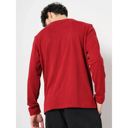 Red Solid Cotton T-Shirt