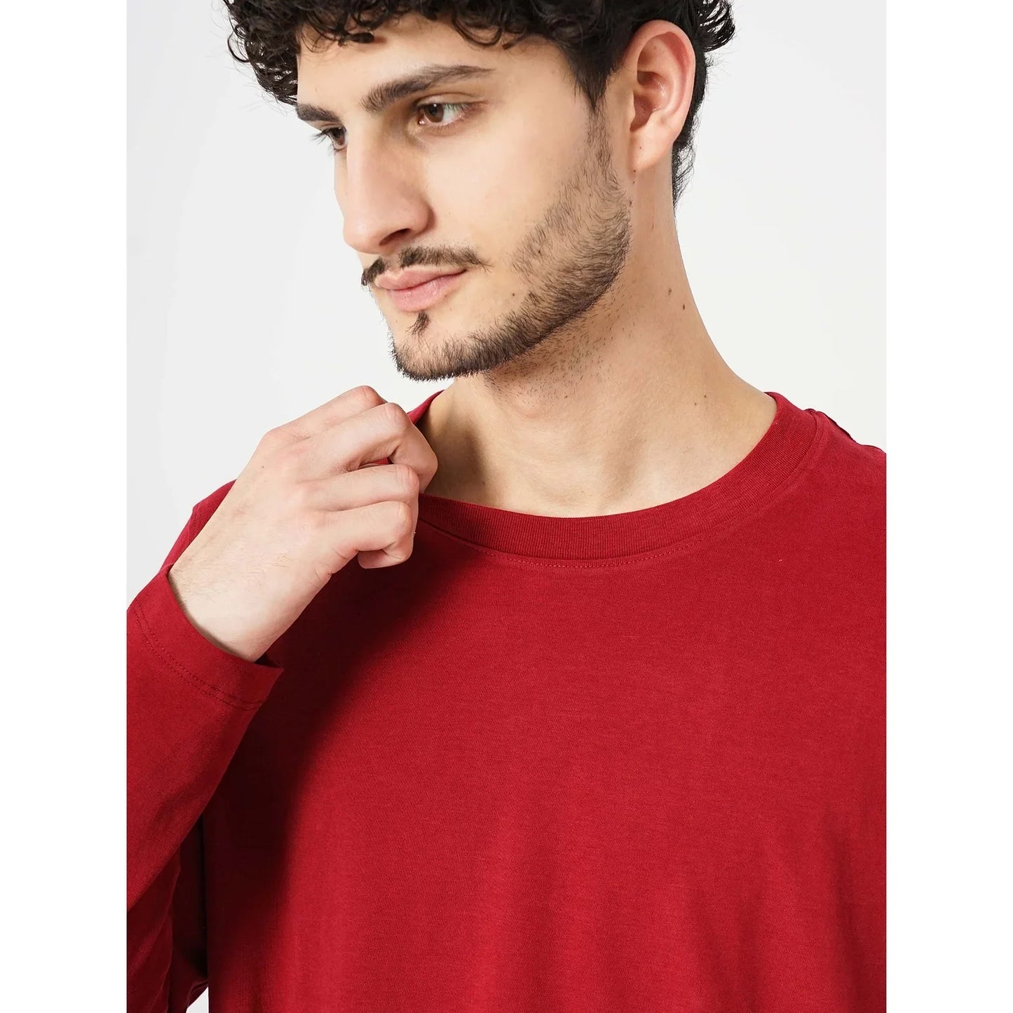 Red Solid Cotton T-Shirt