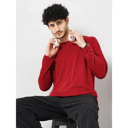 Red Solid Cotton T-Shirt