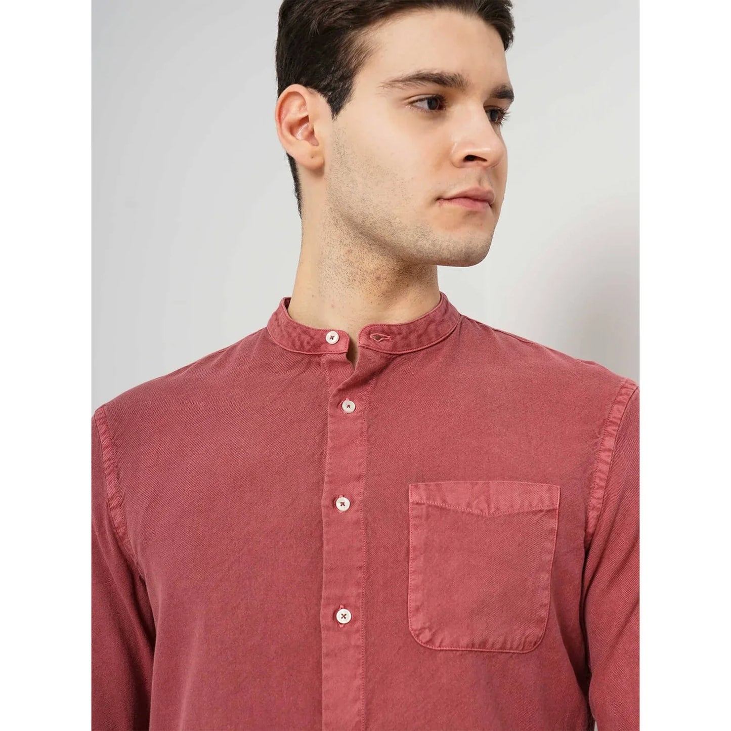 Red Solid Cotton Shirt