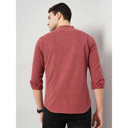 Red Solid Cotton Shirt