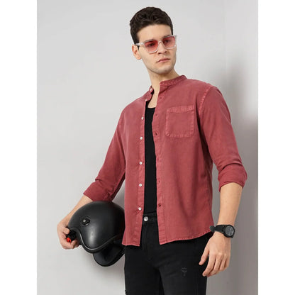 Red Solid Cotton Shirt