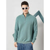 Celio* Solid Regular Fit Cotton Green Sweater