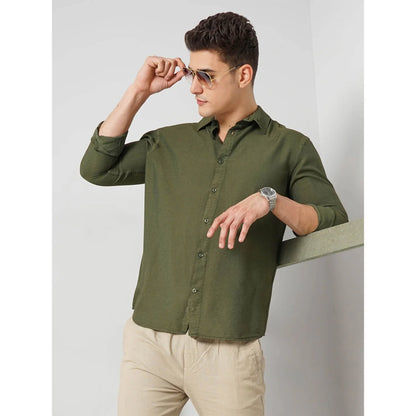 Cream Solid Nylon Shirt