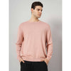 Celio* Solid Regular Fit Cotton Pink Sweater