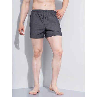 Celio* Textured Regular Fit Grey Boxer
