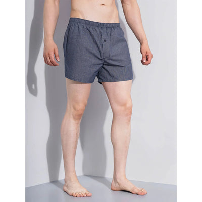 Celio* Textured Regular Fit Navy Blue Boxer