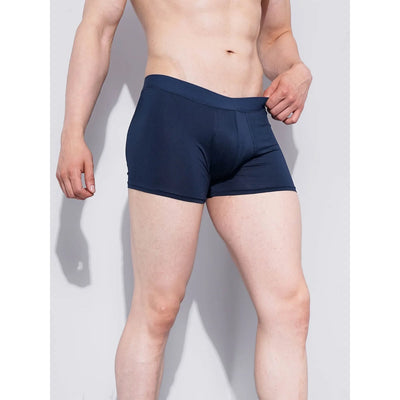 Celio* Textured Regular Fit Blue Boxer