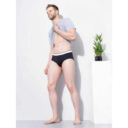 Black Regular Fit Briefs