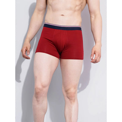 Celio* Cotton-Blend Regular Fit Maroon Boxer