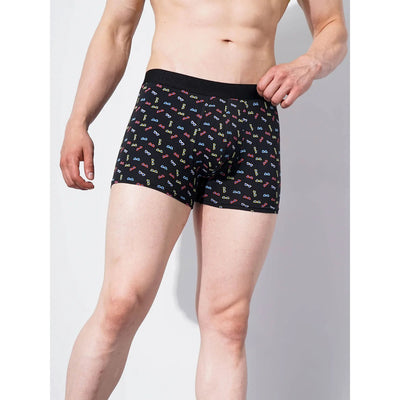 Celio* Cotton-Blend Regular Fit Black Boxer