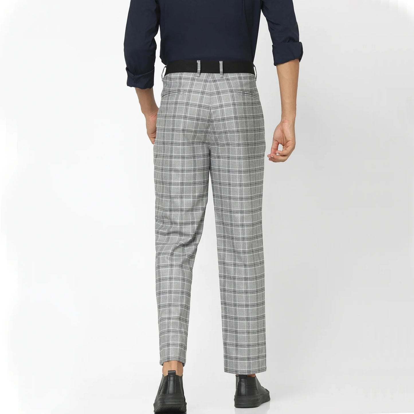 Grey Regular Fit Trousers