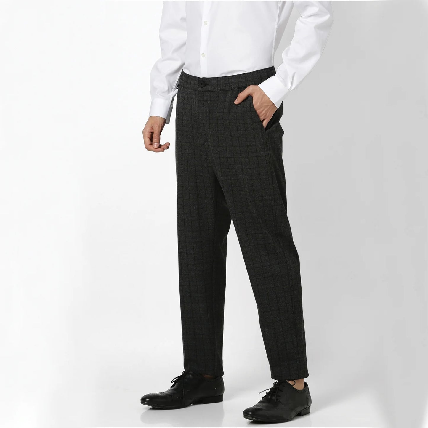 Grey Slim Fit Trousers