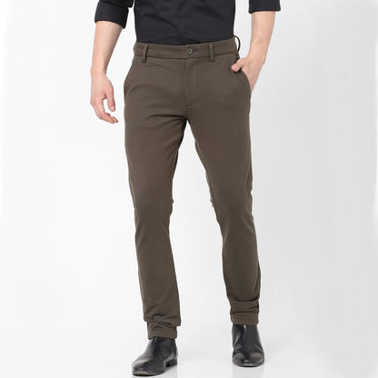 Olive Regular Fit Trousers