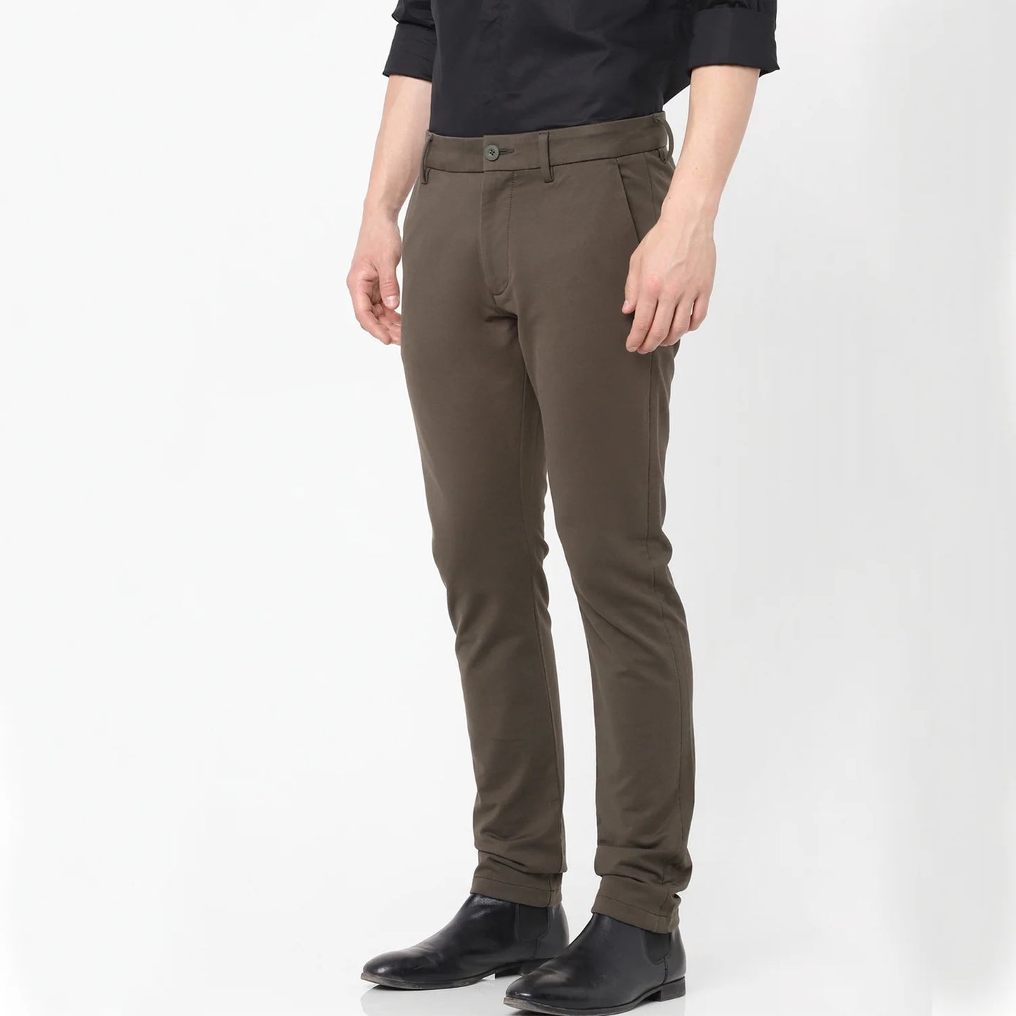 Olive Regular Fit Trousers