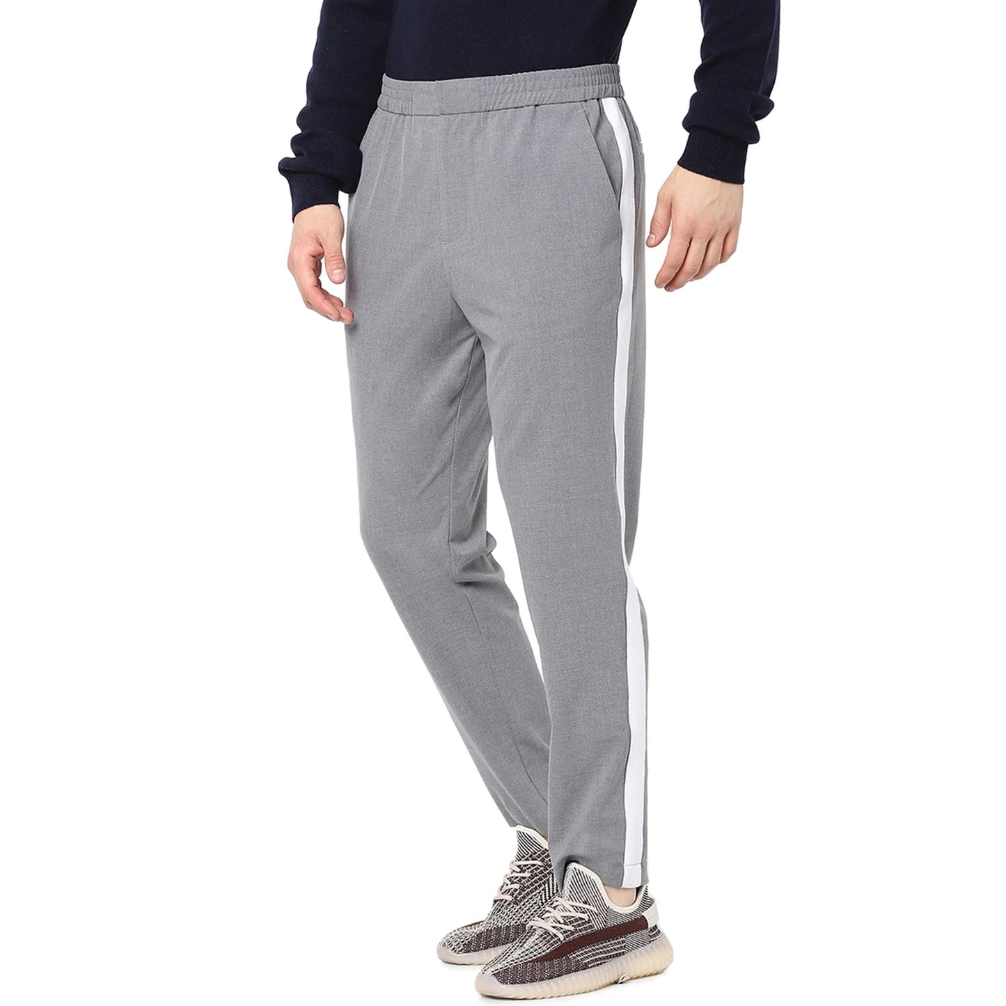 Grey Regular Fit Trousers