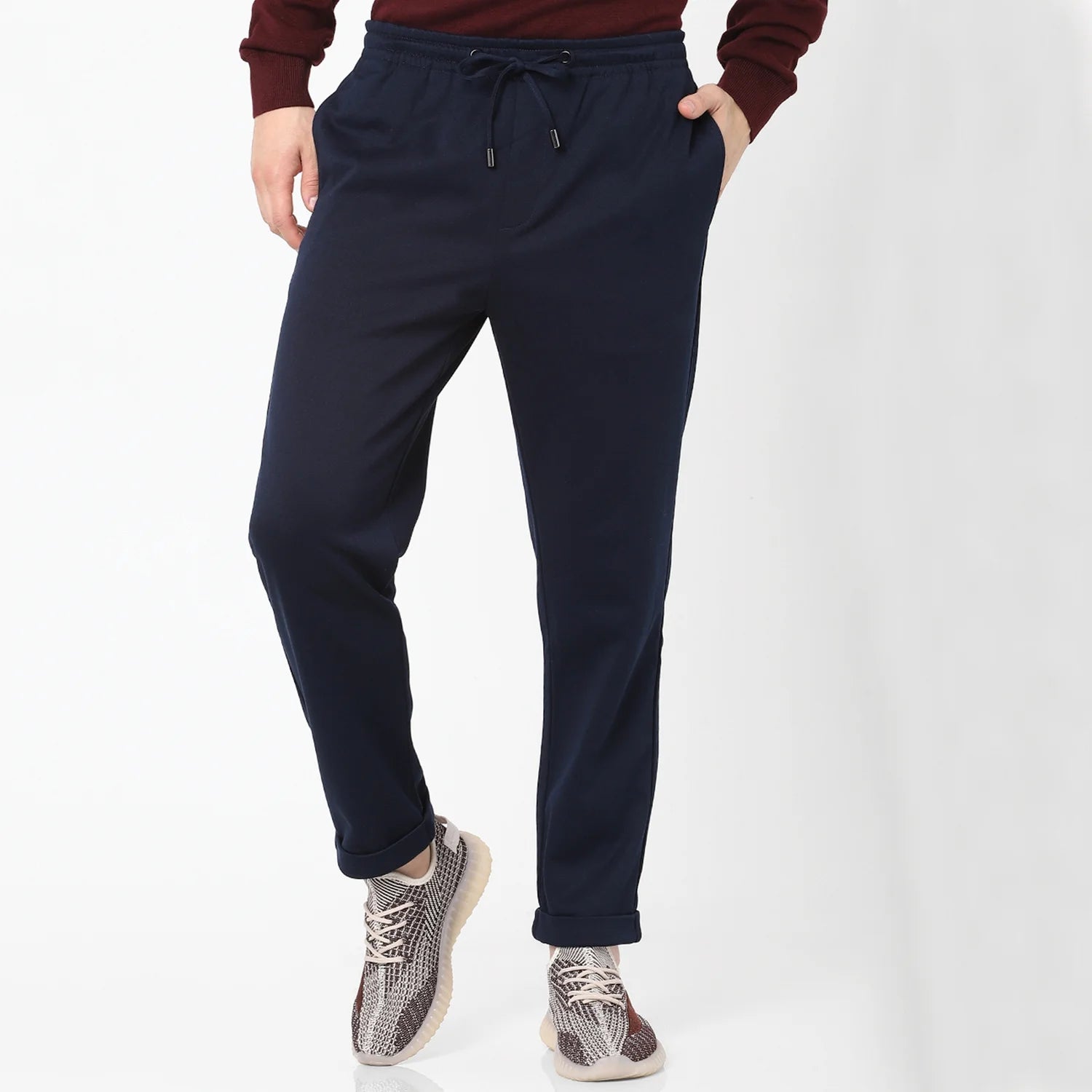 Blue Regular Fit Trousers