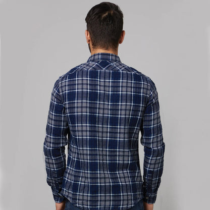 Blue Checks Cotton Shirt