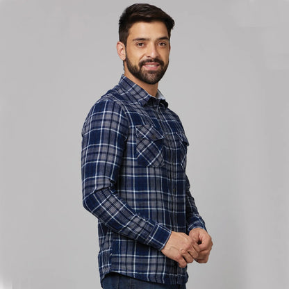 Blue Checks Cotton Shirt